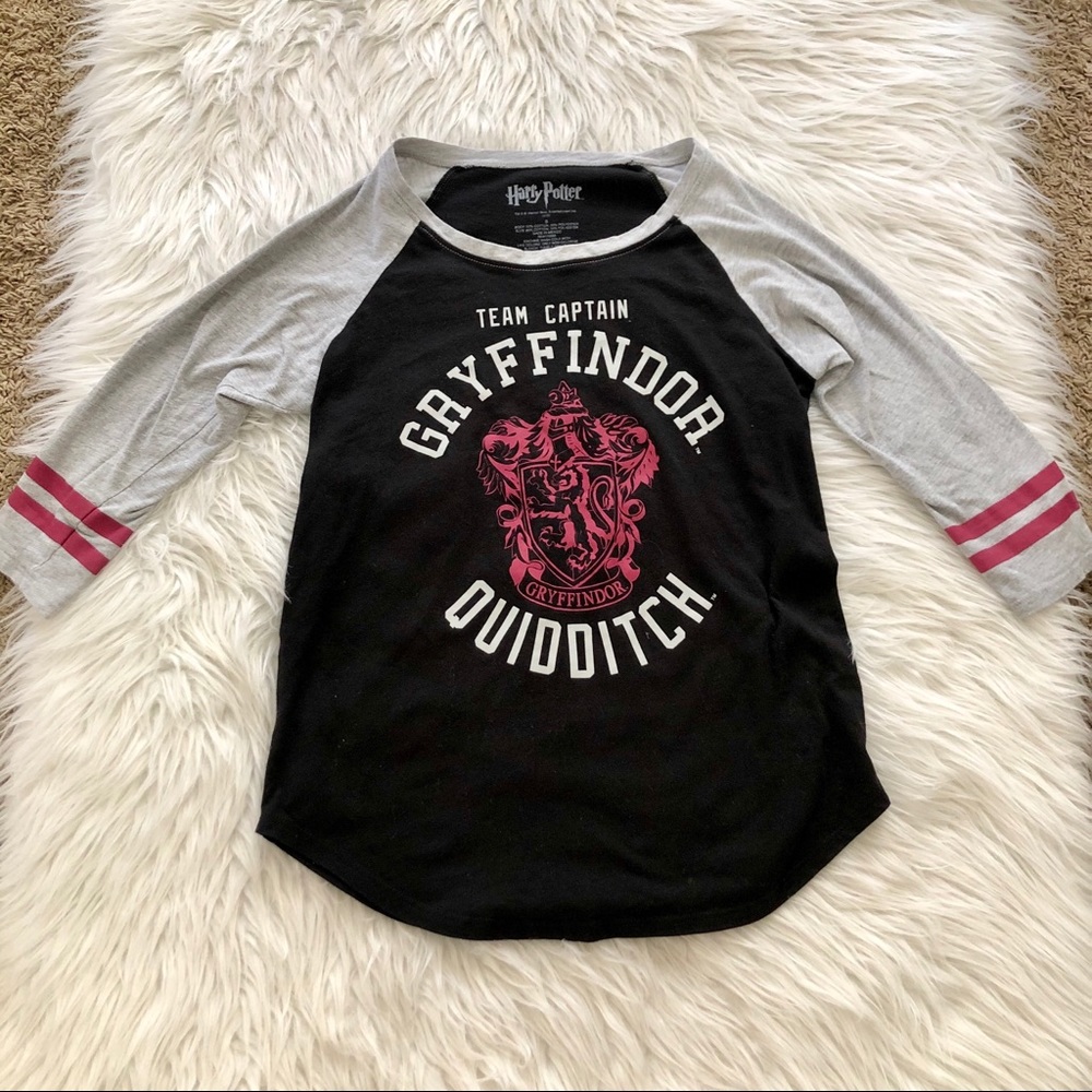 Harry Potter Gryffindor Henley tee shirt, small